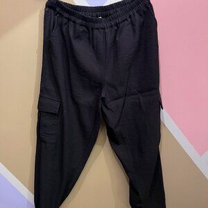 Black jogger pants for work